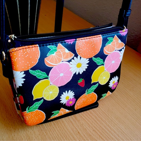 Juicy Couture Black Crossbody Bag with Playful Fruit Design - Picture 3 of 10